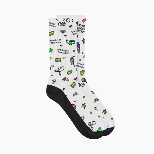 Pride Doodle Socks