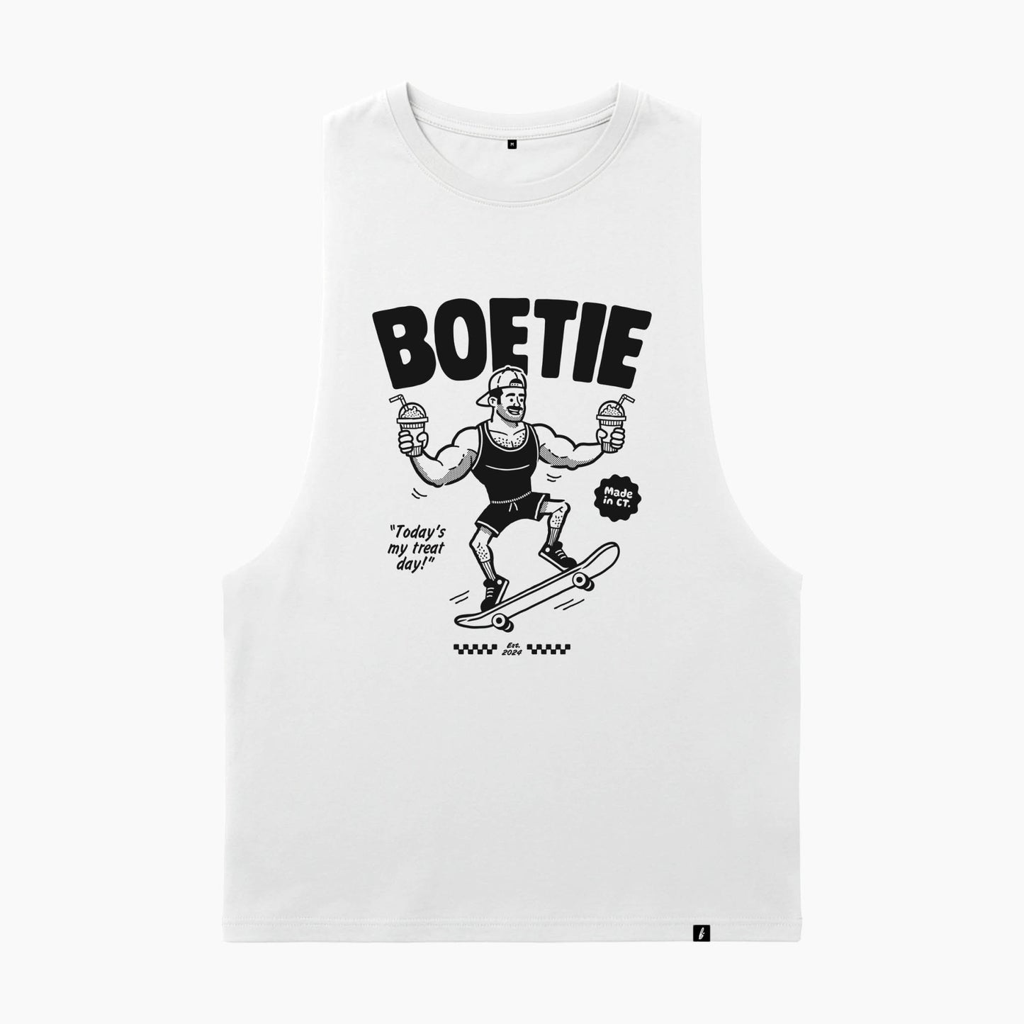 Drop Arm Tank - White