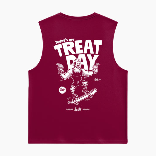"Treat Day" Muscle Tank - Maroon