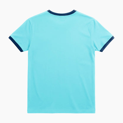 Retro Ringer Tee - Aqua