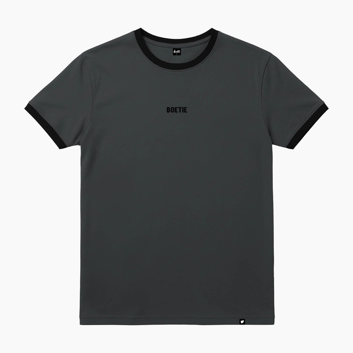 Basic Ringer Tee - Charcoal