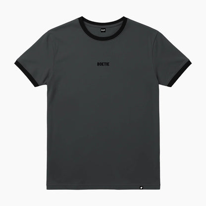 Basic Ringer Tee - Charcoal