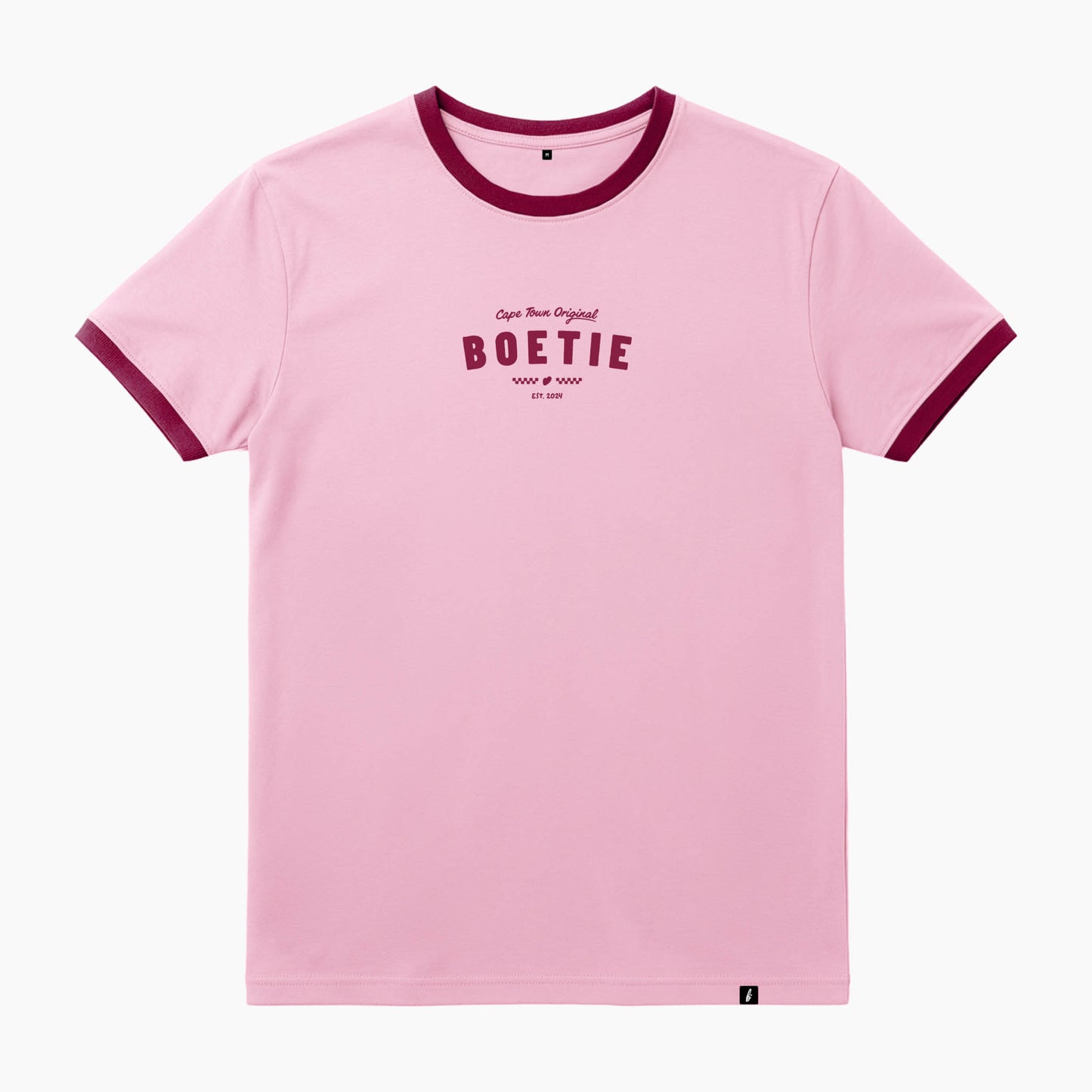 Retro Ringer Tee - Light Pink