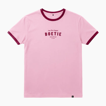 Retro Ringer Tee - Light Pink